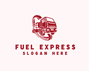 Oil Fuel Tanker Truck logo design