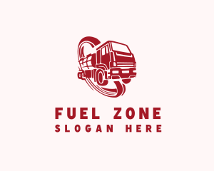 Oil Fuel Tanker Truck logo design