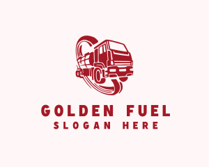 Oil Fuel Tanker Truck logo design