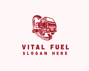 Oil Fuel Tanker Truck logo design