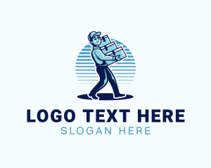 Delivery Man Courier logo