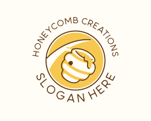 Honeycomb Beehive Apiary logo design