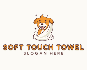 Towel Puppy Dog Grooming logo