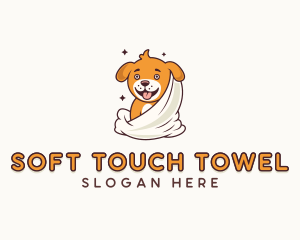 Towel Puppy Dog Grooming logo design