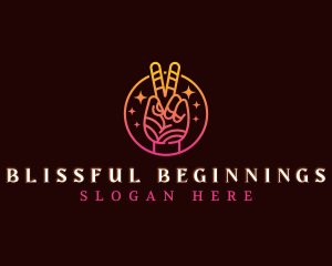 Peace Hand Gesture logo