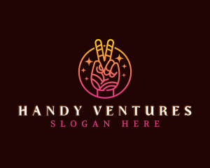 Peace Hand Gesture logo