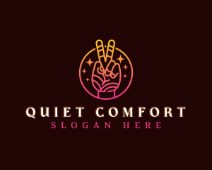 Peace Hand Gesture logo