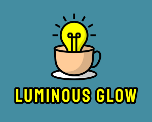 Lightbulb Teacup Cafe logo design