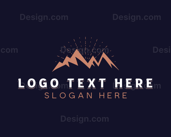 Hipster Mountain Range Logo