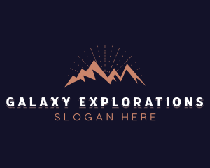 Hipster Mountain Range logo design