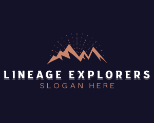 Hipster Mountain Range logo design