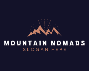 Hipster Mountain Range logo design