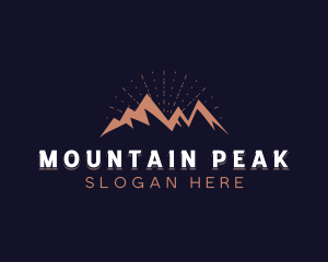 Hipster Mountain Range logo design