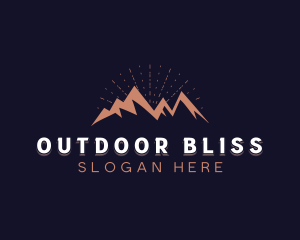 Hipster Mountain Range logo design