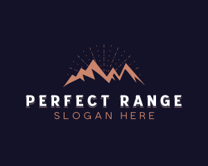 Hipster Mountain Range logo design