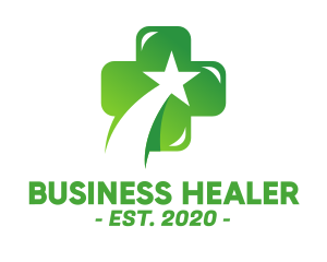 Green Doctor Medical Star Cross logo