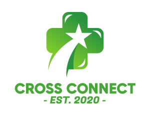 Green Doctor Medical Star Cross logo