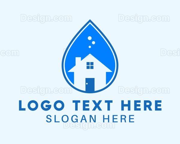 House Cleaning Droplet Logo