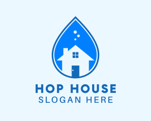 House Cleaning Droplet logo design