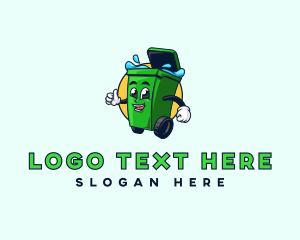 Garbage Bin Mascot logo