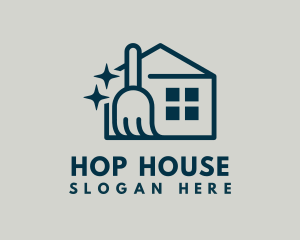 Clean House Mop logo design