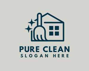 Clean House Mop logo design