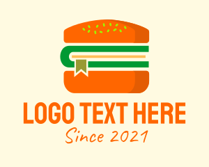 Buns - Orange Burger Book logo design