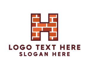 Builder Brick Letter H logo