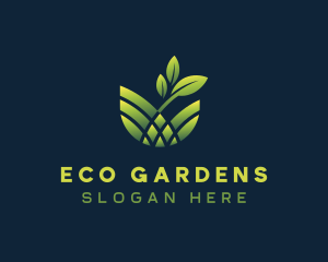 Eco Leaf Plant Garden logo design