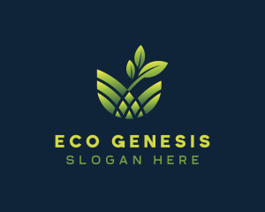 Eco Leaf Plant Garden logo design