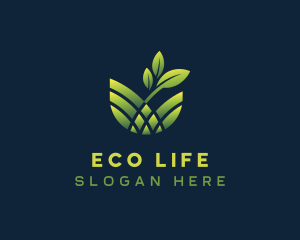 Eco Leaf Plant Garden logo design