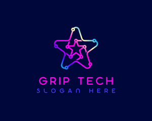 Star Tech Circuit logo design