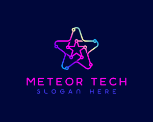 Star Tech Circuit logo design