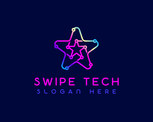 Star Tech Circuit logo design