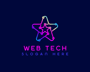 Star Tech Circuit logo design