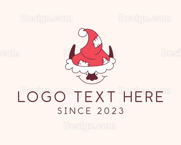 Santa Elf Christmas Logo