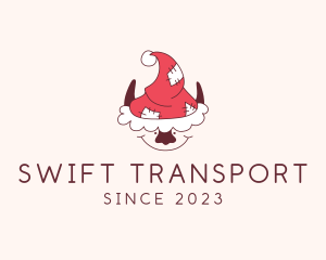 Santa Elf Christmas Logo