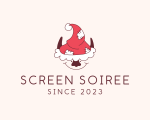 Santa Elf Christmas logo design