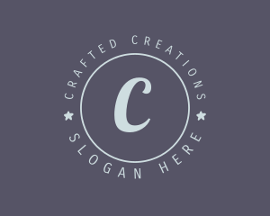 Script Round Badge logo design