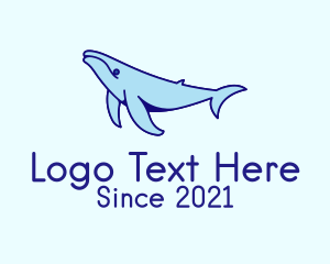 Blue Humpback Whale  logo