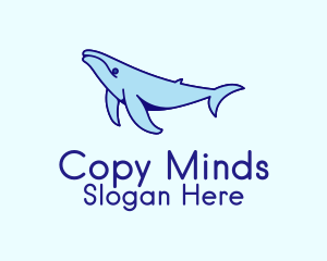 Blue Humpback Whale  Logo