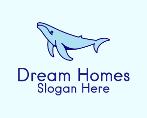 Blue Humpback Whale  Logo