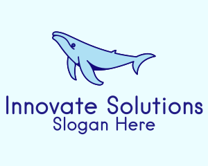 Blue Humpback Whale  Logo