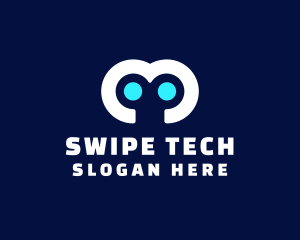 Robot Eyes Tech  logo design