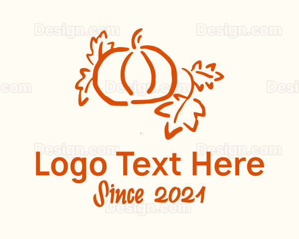 Autumn Leaf Pumpkin Logo