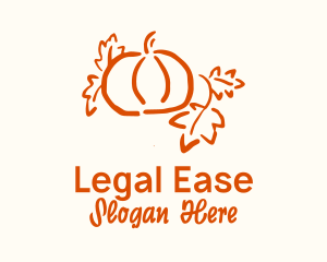 Autumn Leaf Pumpkin Logo