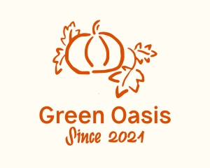 Autumn Leaf Pumpkin logo design