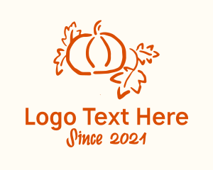 Autumn - Autumn Leaf Pumpkin logo design