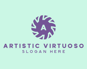 Violet Flower Pattern logo design