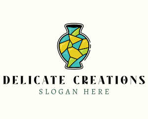 Mosaic Vase Decoration logo design